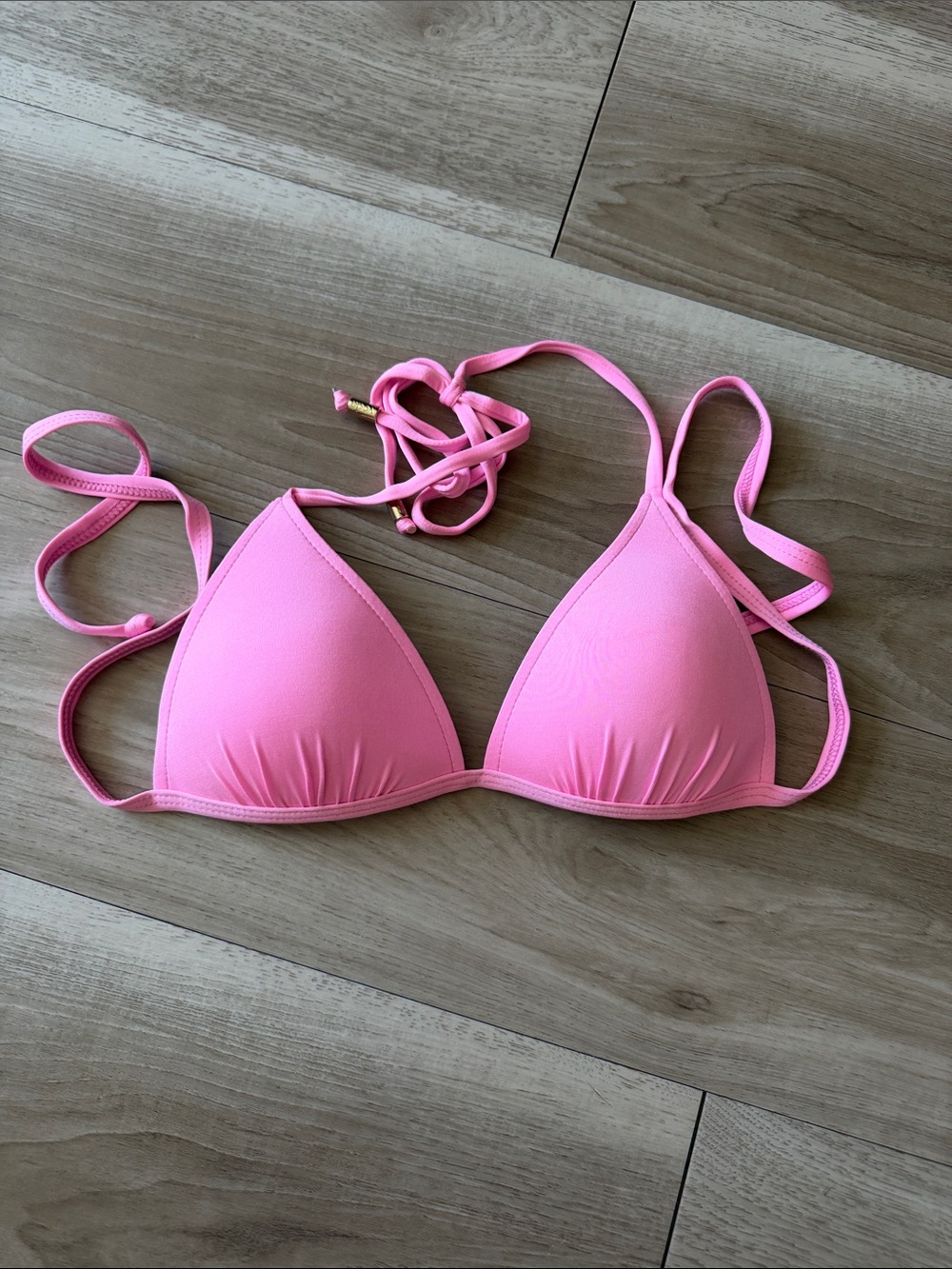 Pink Triangle Bikini Top - Women Swim